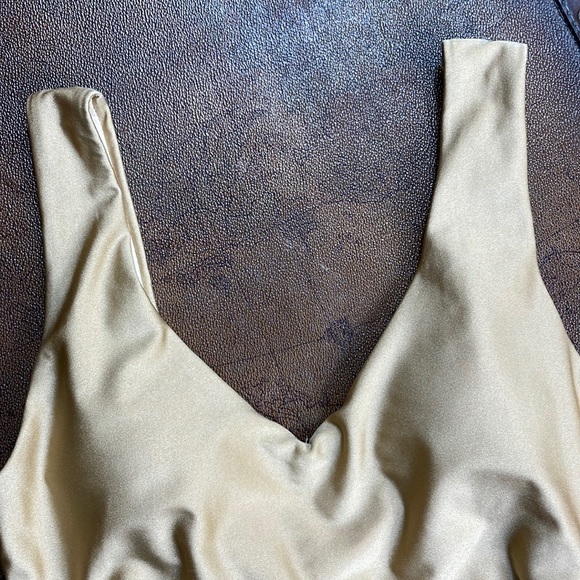 Red Dress Day or Night Gold One Piece Swimsuit. SZ:S - Picture 2 of 12